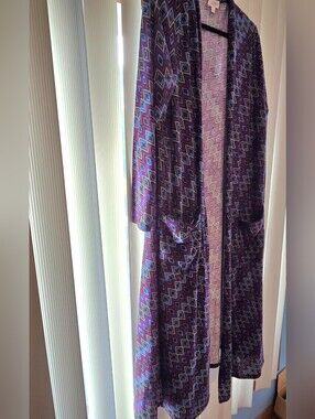 LuLaRoe Sarah Cardigan – Size Large - Pockets - Geometric